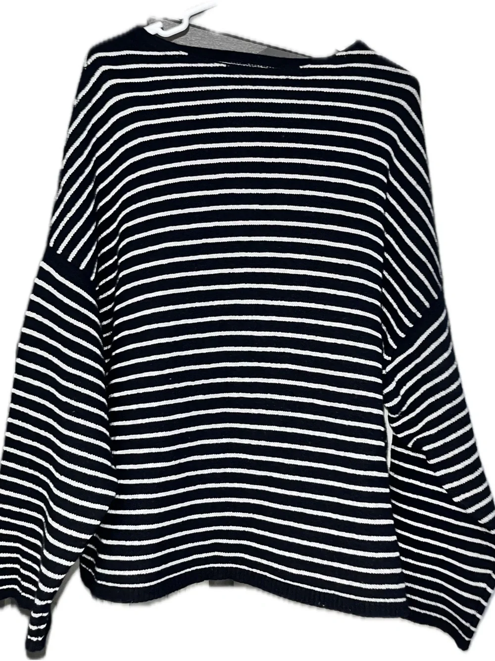 Classic Navy and White Striped oversized unisex lrg all saints boxy fit Sweater
